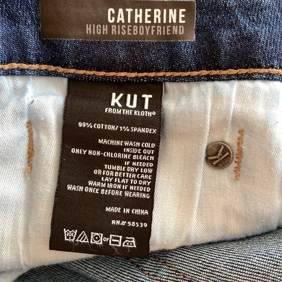 Kut From The Kloth Catherine Boyfriend Skinny Size 6 - Picture 8 of 13